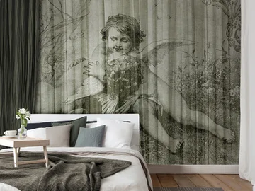 CONCRETE PUTTI - Vinyl or fyber glass wallpaper by N.O.W. Edizioni - view 2